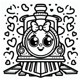 Fröhliche Schleifenbahn – Tags: Züge, Ausmalen, Lokomotive, Bahnhof, Kinderquiz