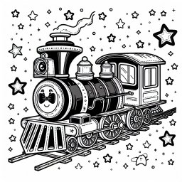 Neugieriger Zugtraum – #Züge, #Ausmalen, #Malbuch, #Lokomotive, #Kreativität