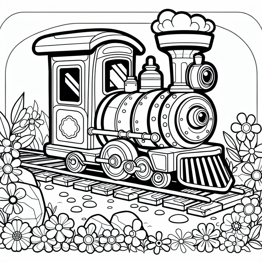 Um dieses lustige Zuggleis-Bild besonders schön zu gestalten, kannst du deiner Kreativität freien Lauf lassen! Beginne mit der Lokomotive: Verwende kräftige Farben wie Rot oder Blau, um sie hervorzuheben. Die Waggons könnten in verschiedenen bunten Farben gestaltet werden, um das Gesamtbild fröhlich und lebendig zu machen. Ergänze die Farben mit kleinen Details wie Fenstern oder Rädern in Kontrastfarben, um Abwechslung zu schaffen.
Für die Schienen könntest du verschiedene Brauntöne nutzen, um den hölzernen Charakter der Bahnschwellen darzustellen. Vielleicht magst du auch einen metallischen Silberton für die Schienen selbst verwenden, um ihnen einen glänzenden Effekt zu verleihen. Die Blumen um den Felsen herum bieten eine wunderbare Gelegenheit, mit Pastelltönen zu experimentieren - Rosa, Gelb und Lavendel passen perfekt.
Den Hintergrund kannst du mit leichten Blautönen für den Himmel und sanften Grüntönen für eine Wiese ausfüllen. Stelle dir vor, ein kleines Bahnhofshäuschen im Hintergrund zu skizzieren, das in warmen Erdfarben bemalt werden kann.
Vergiss nicht, das Bild mit lustigen Details wie Signalen in Rot-Weiß oder kleinen Vögeln am Himmel zu ergänzen. Diese kleinen Elemente machen es besonders lebendig!