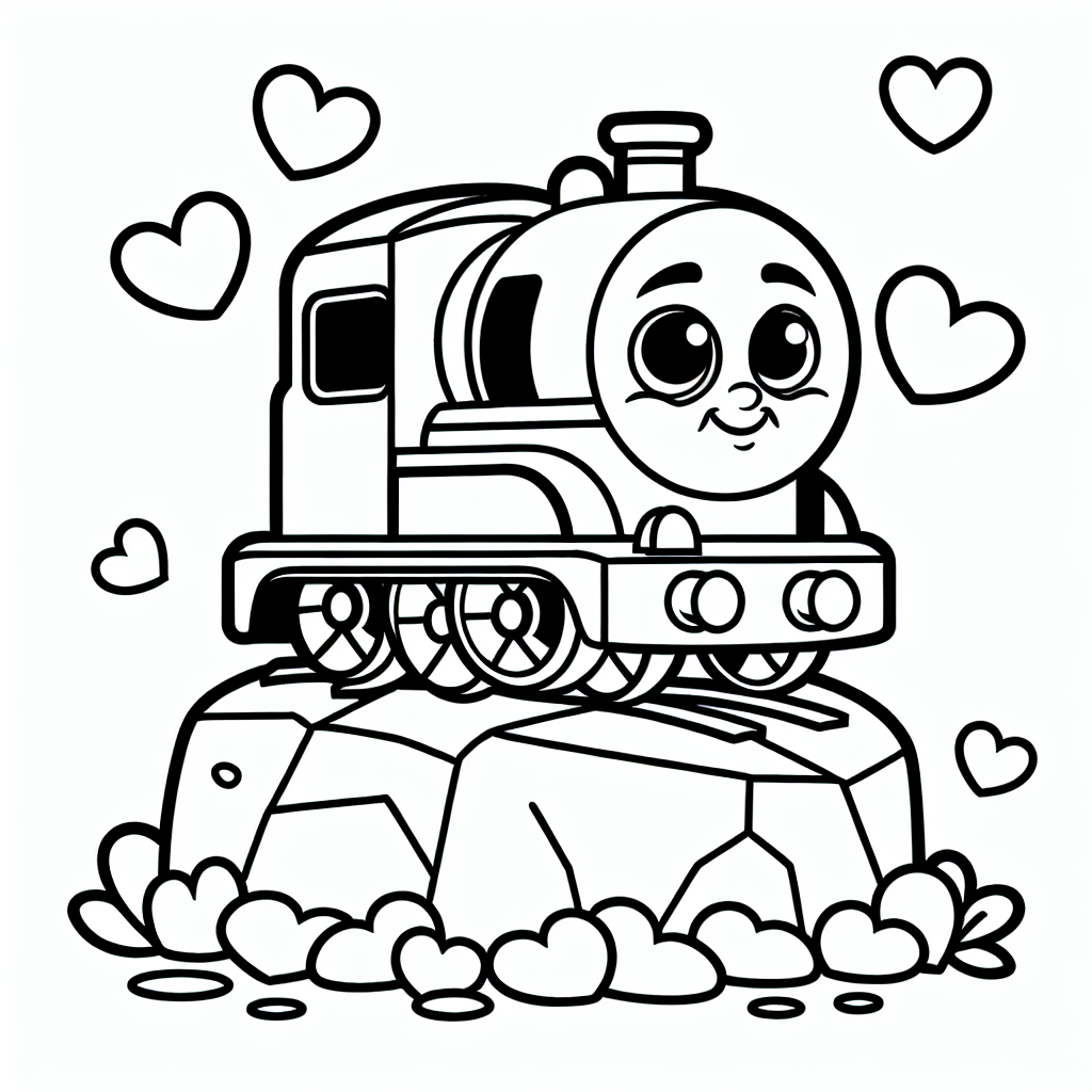 Um dein Zug-Ausmalbild besonders schön zu gestalten, beginne damit, die Lokomotive in kräftigen Farben zu gestalten, um sie zum Herzstück des Bildes zu machen. Probiere doch einen leuchtend roten oder blauen Kessel, um die Aufmerksamkeit zu fesseln. Die Schienen kannst du in einem klassischen Grau oder Stahlblau ausmalen, damit sie einen schönen Kontrast zu der bunten Umgebung bieten. Nutze zarte Pastelltöne für die kleinen Herzen um den Zug herum, um eine fröhliche und liebevolle Atmosphäre zu schaffen.
Die Waggons könnten in unterschiedlichen Farben gestaltet werden - vielleicht einen in Gelb und einen in Grün -, um die Vielfalt des Zuges zu betonen. Gestalte den Felsen, auf dem der Zug sitzt, in natürlichen Erdtönen wie Braun oder Ocker und füge vielleicht ein paar grüne Akzente für Moos hinzu.
Achte auch auf Details wie Signale, die du in auffälligem Rot-Weiß gestalten kannst, um ihre Wichtigkeit hervorzuheben. Falls ein Bahnhof im Hintergrund sichtbar ist, nutze gedeckte Farben wie Beige oder Ziegelrot, um diesen dezent in das Bild zu integrieren.
Vergiss nicht, Glanzlichter mit einem weißen Stift zu setzen, um dem Bild mehr Dimension zu verleihen.
