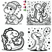 Vorschau für Ausmalheft: Dinosaurier
