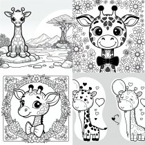 Vorschau für Ausmalheft: Giraffen