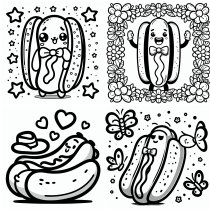 Vorschau für Ausmalheft: Hotdogs
