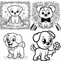 Vorschau für Ausmalheft: Hunde