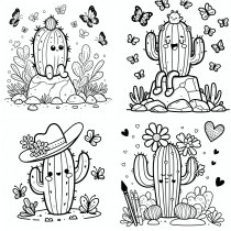 PDF-Themenheft: Ausmalheft: Kakteen – Vorschau