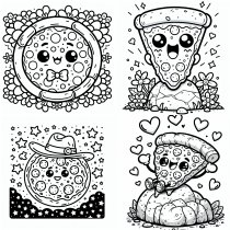 Vorschau für Ausmalheft: Pizza