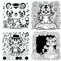 Vorschau für Ausmalheft: Tiger